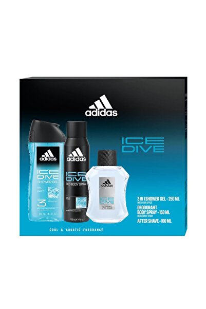 adidas Men's Gift Set Ice Dive, After Shave 100 ml, Deodorant, Shower Gel 250 ml