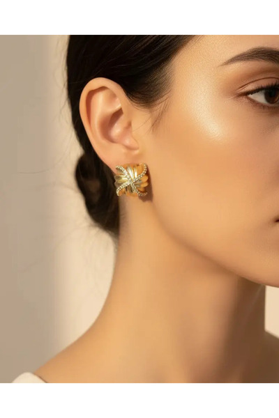 BİJU YILMAZ أقراط ذهبية بتصميم Xuping - 25-xpkp127