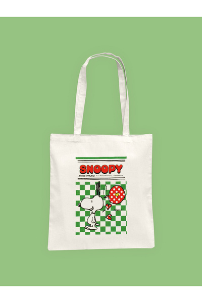 Hayali Şeyler Snoopy Loveshop Baskılı Bez Çanta