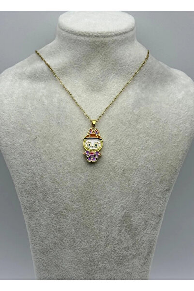 BİJU YILMAZ قلادة لابو الذهبية الفولاذية - 25-ctr331