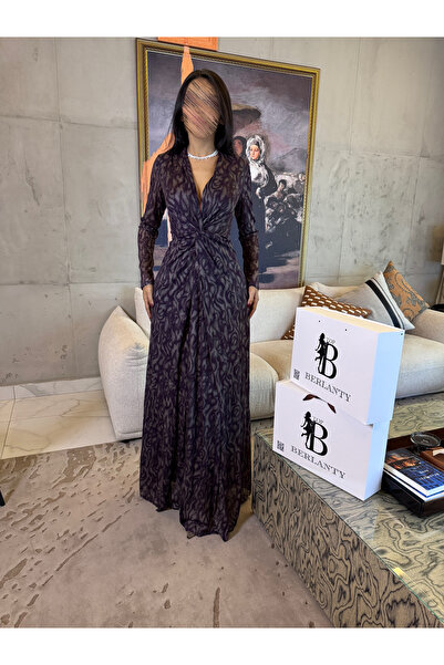 TOP BERLANTY A royal "evening" dress - a shimmering purple with sparkling tou...