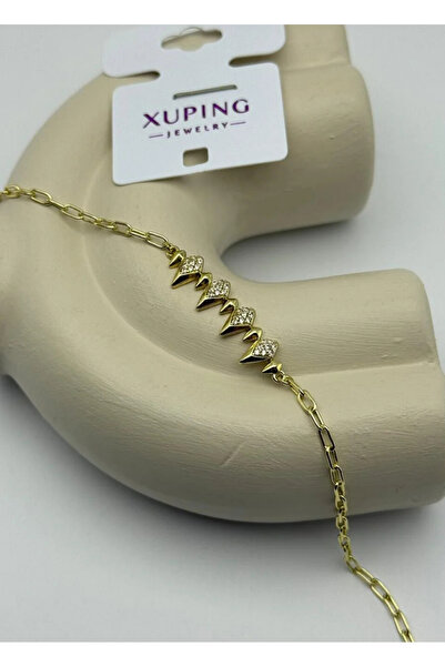 BİJU YILMAZ Xuping gold serrated design bracelet - 25-xpb36