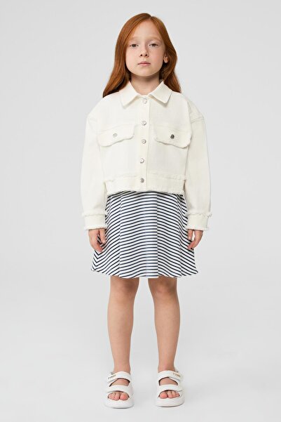 TYESS BSC Bg Store Girl's White Jacket
