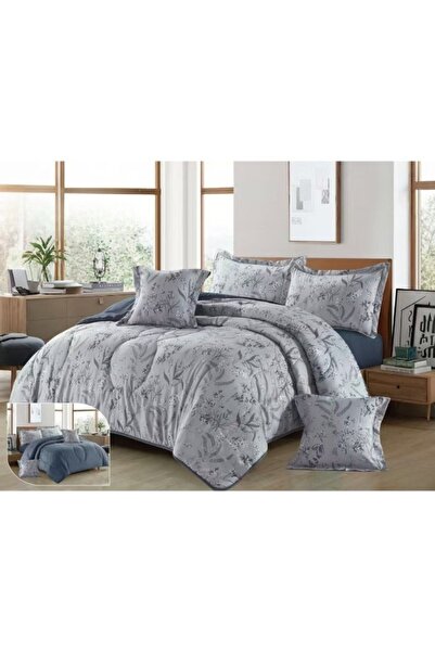 smart home 6-Piece Double Bed Set with Quilted Comforter 260x240 cm – Soft Mi...