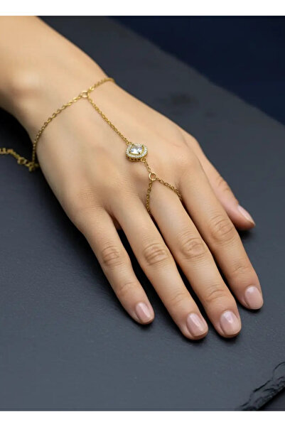 BİJU YILMAZ شاحمران من الفولاذ المطلي بالذهب مع أحجار كريمة - 26shm17