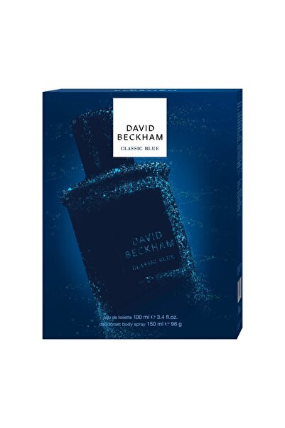 David Beckham Set Cadou Barbati Classic Blue, Apa de Toaleta 100 ml, Deodoran...