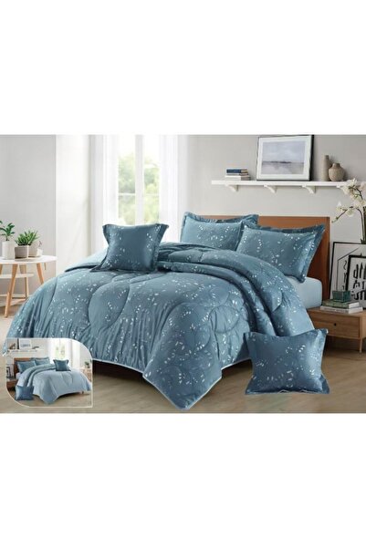 smart home 6-Piece Double Bed Set with Quilted Comforter 260x240 cm – Soft Mi...