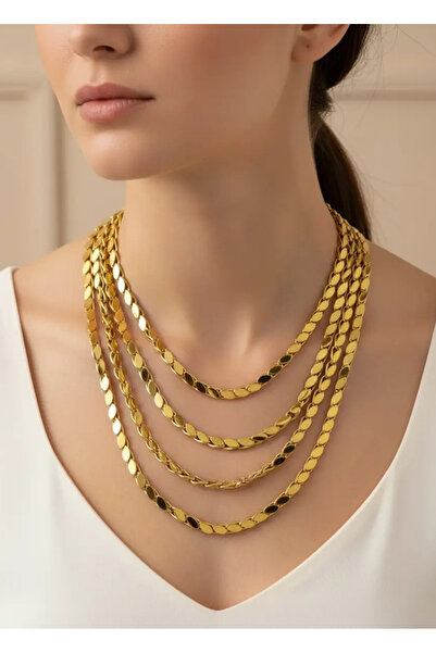 BİJU YILMAZ قلادة من الفولاذ المطلي بالشيل 2 متر - 25-clkk51