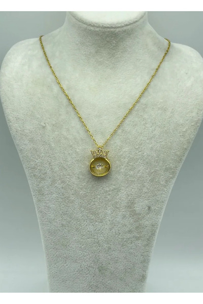 BİJU YILMAZ Steel Gold King Necklace - 25-Ctr146