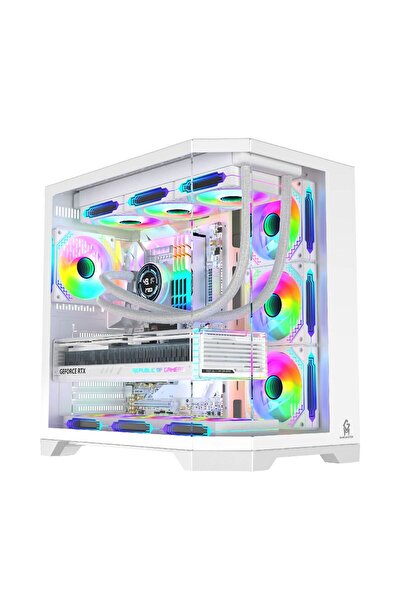 GM Game Master Game Master F-7 EDGE 7X Argb Pwm Fan Beyaz ATX Akvaryum Gaming...