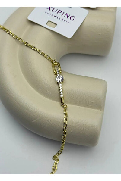 BİJU YILMAZ Xuping Gold Single Stone Bracelet - 25-Xpb33
