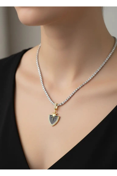 BİJU YILMAZ قلادة مسار الماء على شكل نجمة القطب من Vip Mix - 25-vipk41