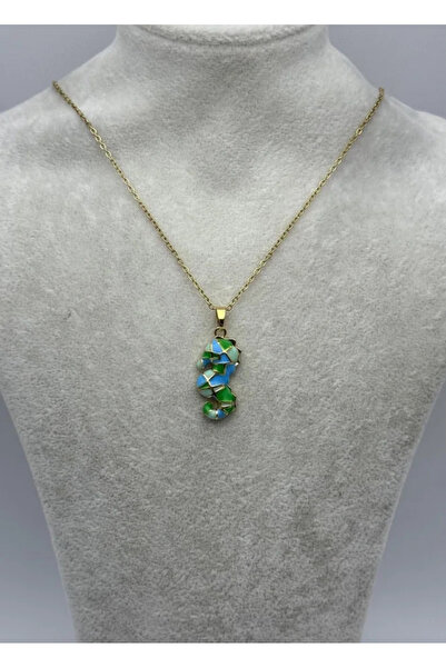 BİJU YILMAZ Steel Gold Sea Horse Necklace - 25-Ctr312