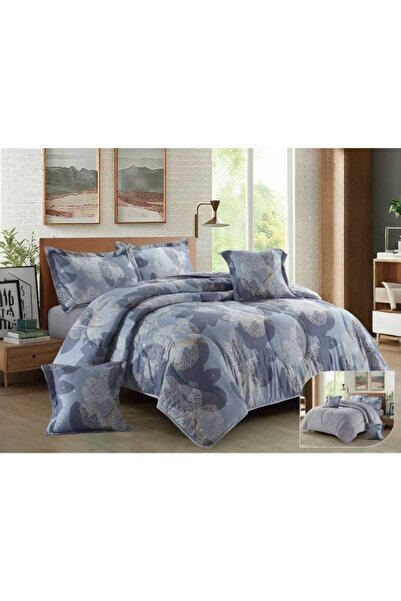 smart home 6-Piece Double Bed Set with Quilted Comforter 260x240 cm – Soft Mi...