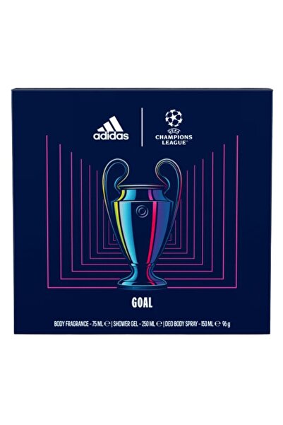 adidas Uefa Goal Men's Gift Box, Deodorant Spray 75 ml, Deodorant 150 ml, Sho...