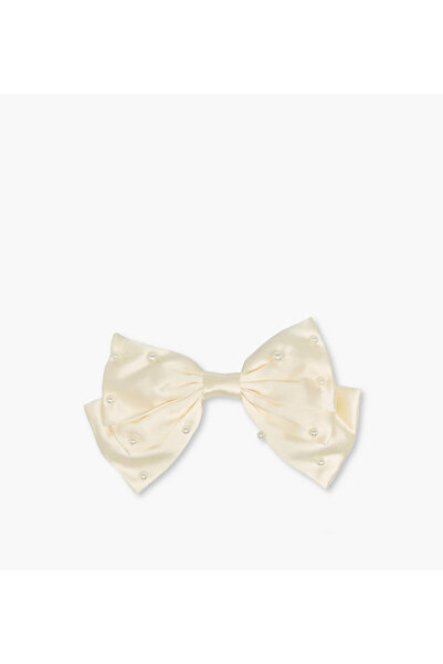 Lifestyle Bow Hair Clip with Pearl Accent