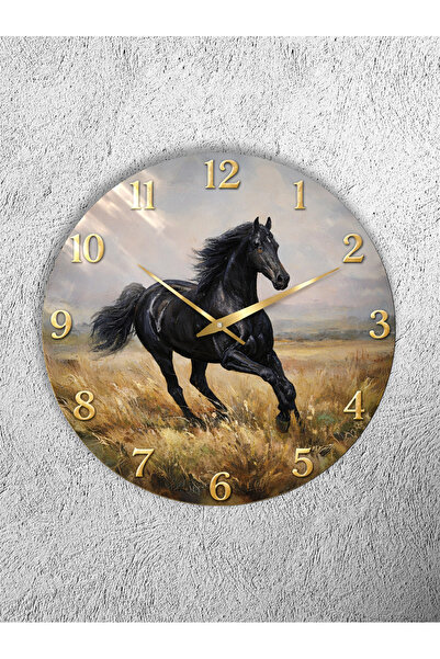 Olinpa Unbreakable Glass Wall Clock, Landscape Home Office Gift with Running ...