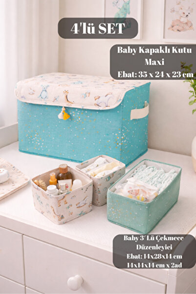 PONÇİK BEBEK Set od 4 organizatora za ormariće sa ladicama i Baby Maxi odeća,...