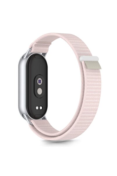 Tech-Protect Curea din nailon roz/gri pentru Xiaomi Mi Band 8/9/10 NFC