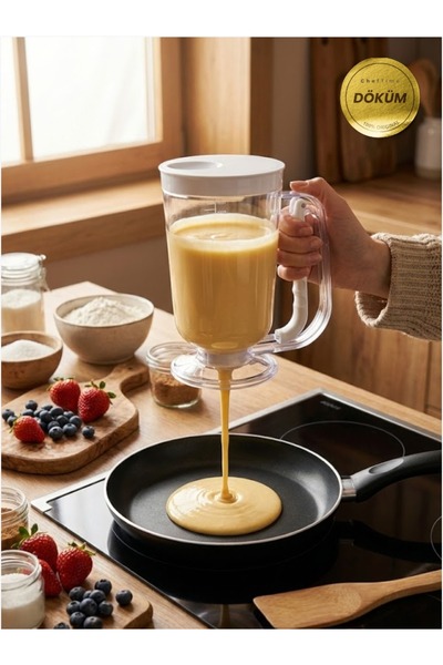 CHEFTİME 900 ml Pankek Hamur Dağıtıcısı – Dökme Aparatlı Porsiyonlayıcı