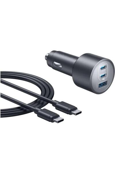 Anker Nano 3 Ports Car Charger Black