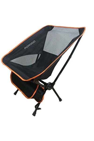 porodo Camping Chair / Foldable / Supports up to 120 kg / Black & Orange