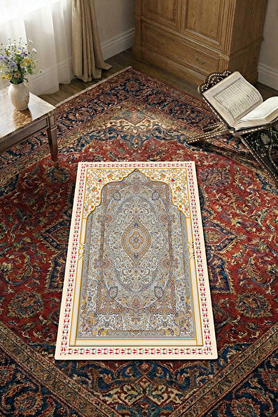 THEMODERNHANE Covoraș de rugăciune moale din pene de găină, cu bază anti-alun...