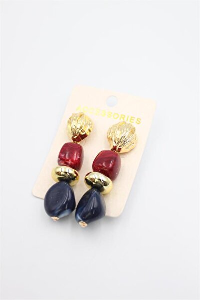 MENESSA Beaded Earrings - Burgundy