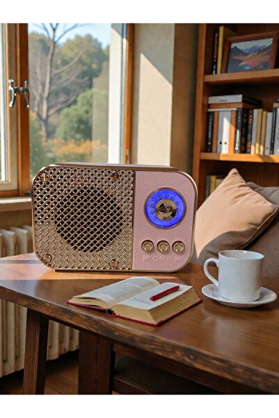 MUS10 Nostaljik Görünümlü Retro Radyo TF Kart Bluetooth USB FM Radyo Destekli...