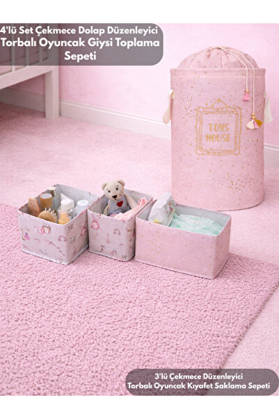 PONÇİK BEBEK Set od 4 organizatora za ormariće sa ladicama i torba za bebe, k...