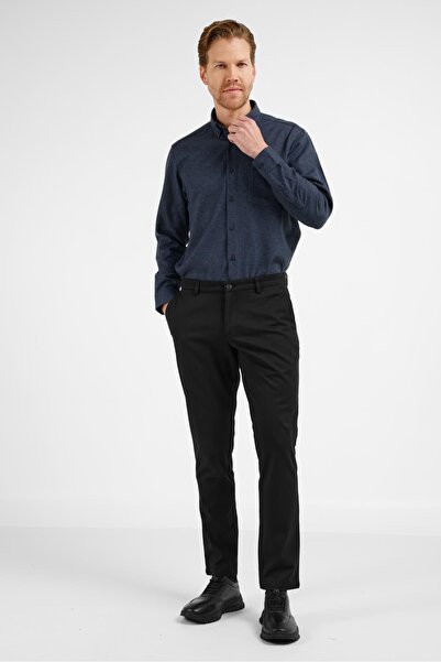 İmza Crne ležerne pantalone chino sa bočnim džepovima, ravne nogavice, Pamuk ...