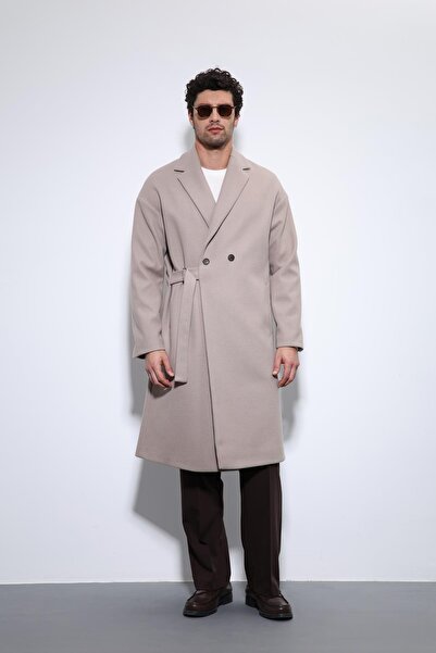 Antioch Stone Belted Oversize Men's Coat