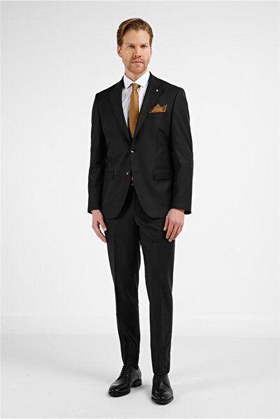 İmza Black Mono Collar 6 Drop Comfort Fit Suit 1001255178