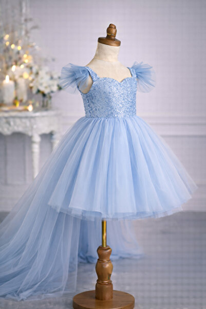 İkrabutikbursa Момичешка рокля за дипломиране с шлейф, официална рокля за мом...