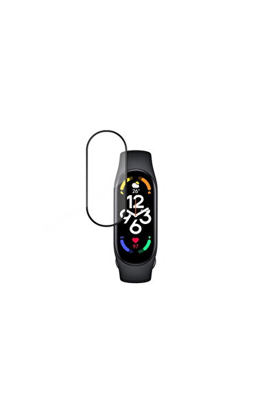 WOZINSKY Full Glue Glass Screen Protector for Xiaomi Mi Band 7, Black