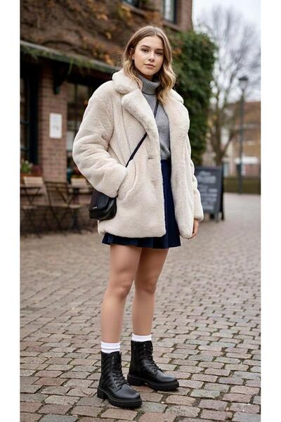 Sinem Çeyiz 1212 Zippered Lace-Up Boots