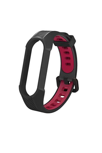 Tech-Protect Armour Silicone Strap for Xiaomi Mi Band 5/6/6 NFC Black/Red