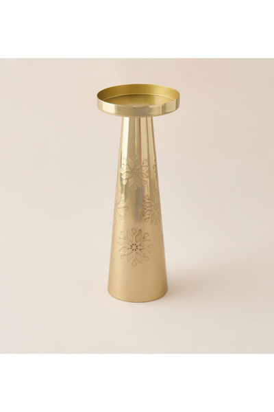 Lifestyle Star Textured Pillar Candleholder - 6 cms