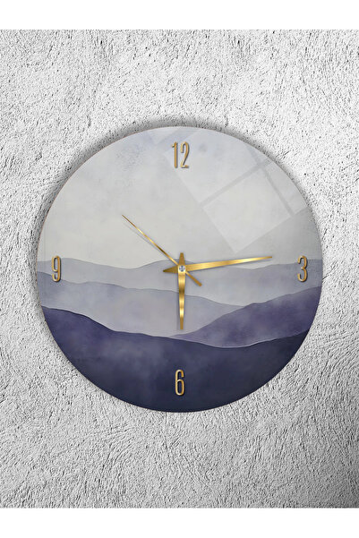 Olinpa Unbreakable Glass Wall Clock, Both Table Clock and Wall Clock, Soft Bl...