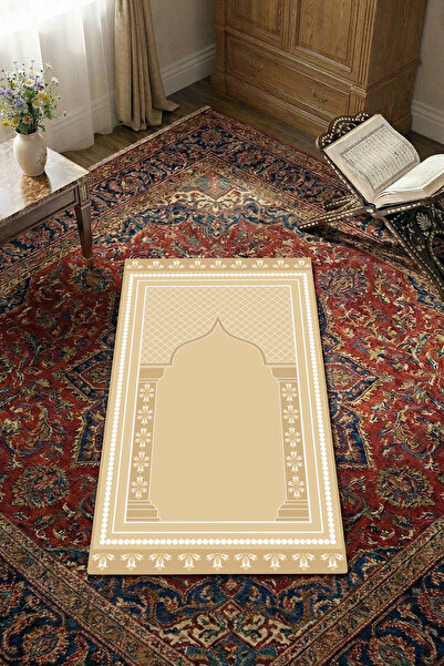 THEMODERNHANE Covoraș de rugăciune moale din pene de găină, cu bază anti-alun...