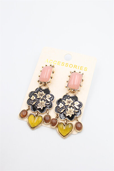 Royaleks Çiçek İşlemeli Küpe - ÇOK RENKLİ