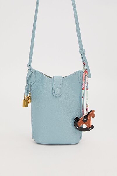 Levidor Blue Horse Charm Detailed Shoulder Bag