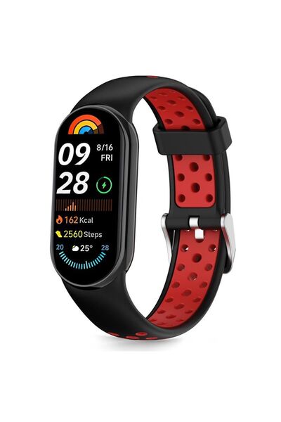 Tech-Protect Curea Iconband Air pentru Xiaomi Mi Band 8/9/10 - Negru/Roșu
