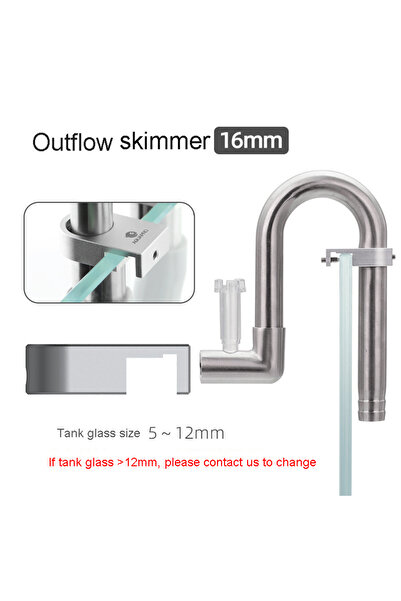 Choice7 مقشدة صغيرة 16 من أكوابرو، أنابيب مدخل ومخرج من الفولاذ المقاوم للصدأ...