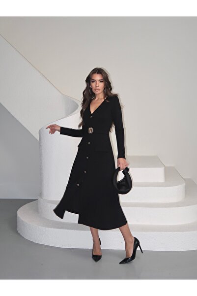 Paw Garage Women's Sole Modal Fabric Double Pocket Front Buckle Long Sleeve D...