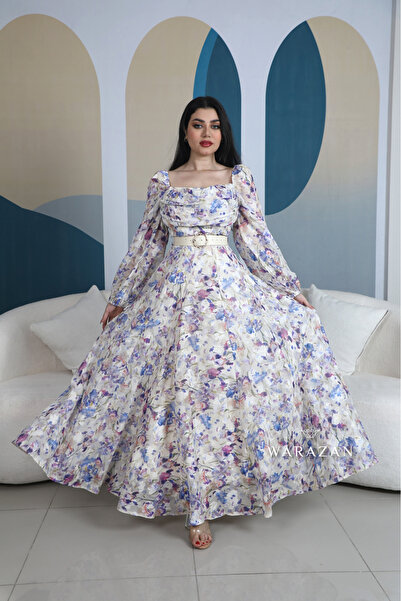Warazan فستان طويل مشجر ساتر