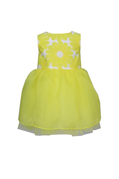 ambar studio HAZEL yellow flower and organza girls dress