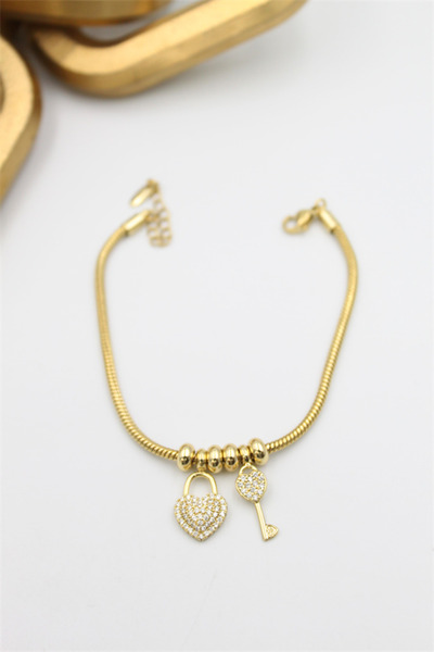 OEM سوار القلب Xuping - ذهبي