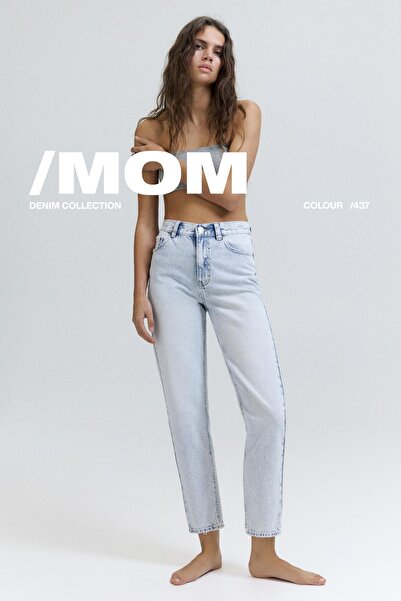 Pull & Bear Mom fit yüksek bel jean