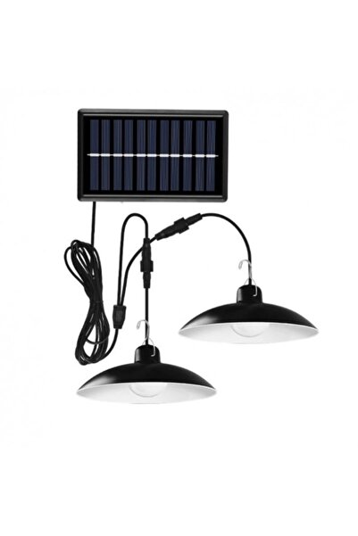 TodayShop Set de 2 lămpi solare LED cu abajur metalic și telecomandă - Ilumin...